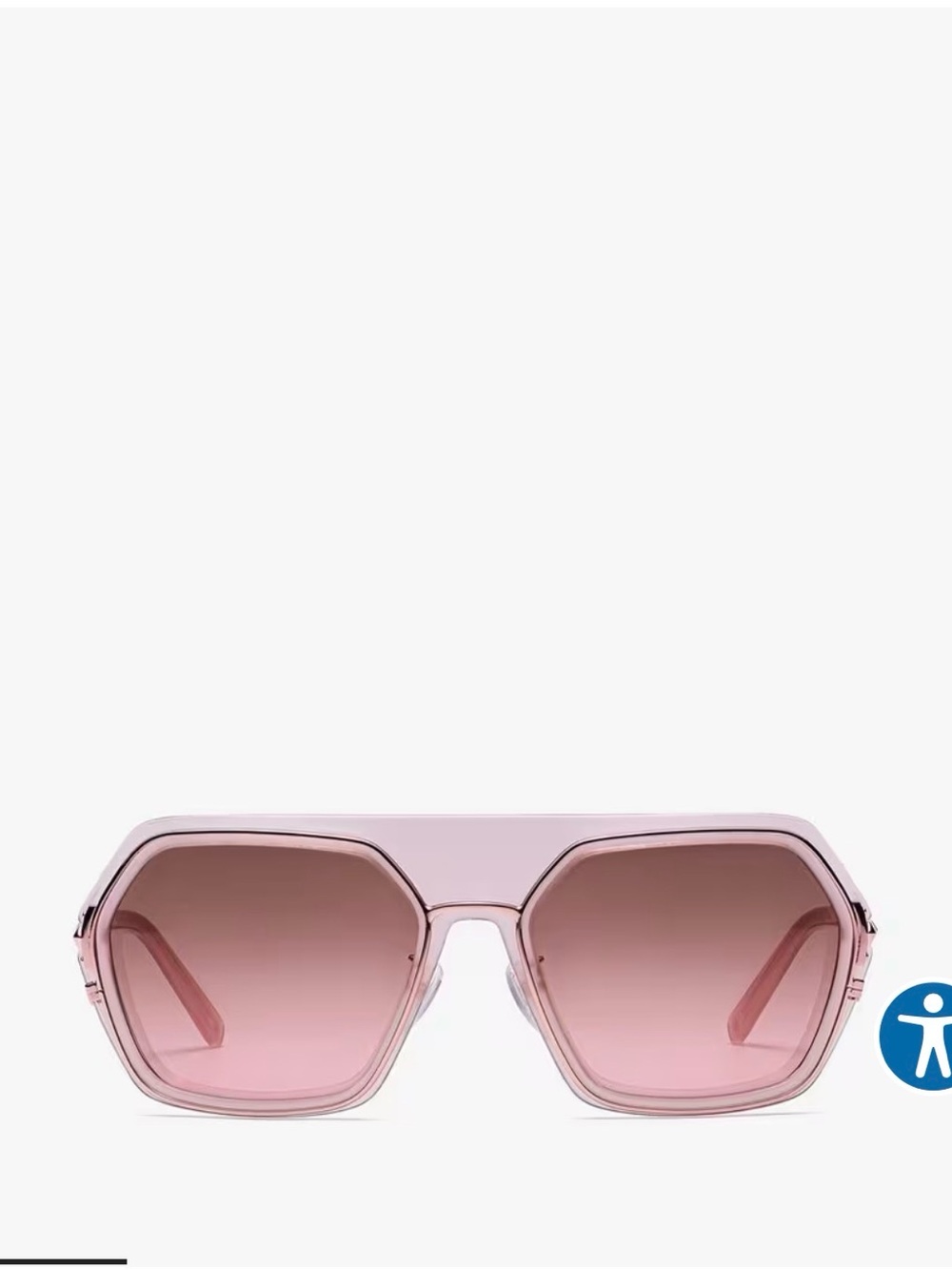 MCM Translucent Rose Gold Gradient Square Sunglasses